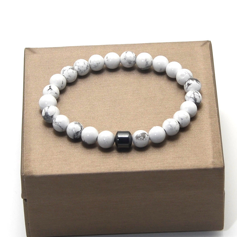 Wholesale Natural Lava Stone Glass Bracelet